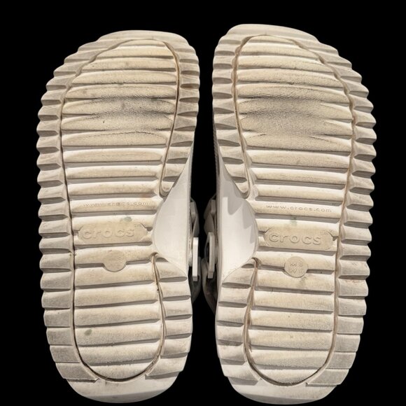 Crocs Women’s W 10 – White Wedge Platform Hiker Clog – Great Preowned Condition - Picture 6 of 8